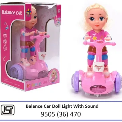 Plastic Multicolor Battery Operated Stunt Balance Car With Doll