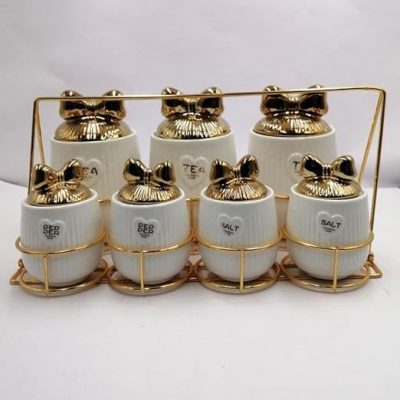 Gold Standing Porcelain Spice