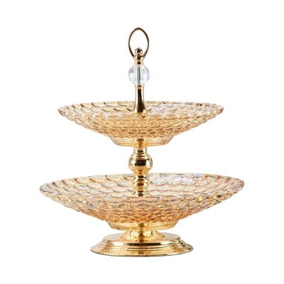 2 Tier Fruit Tray Practical Gifts Glass Fruit Plate