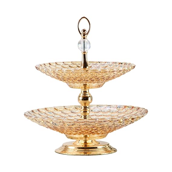 2 Tier Fruit Tray Practical Gifts Glass Fruit Plate