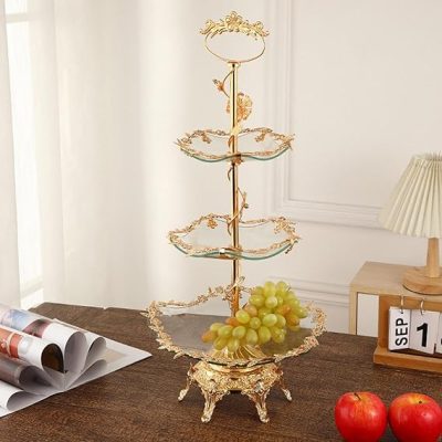 3-Layer Fruit Plate Elegant Snack Dessert Tray