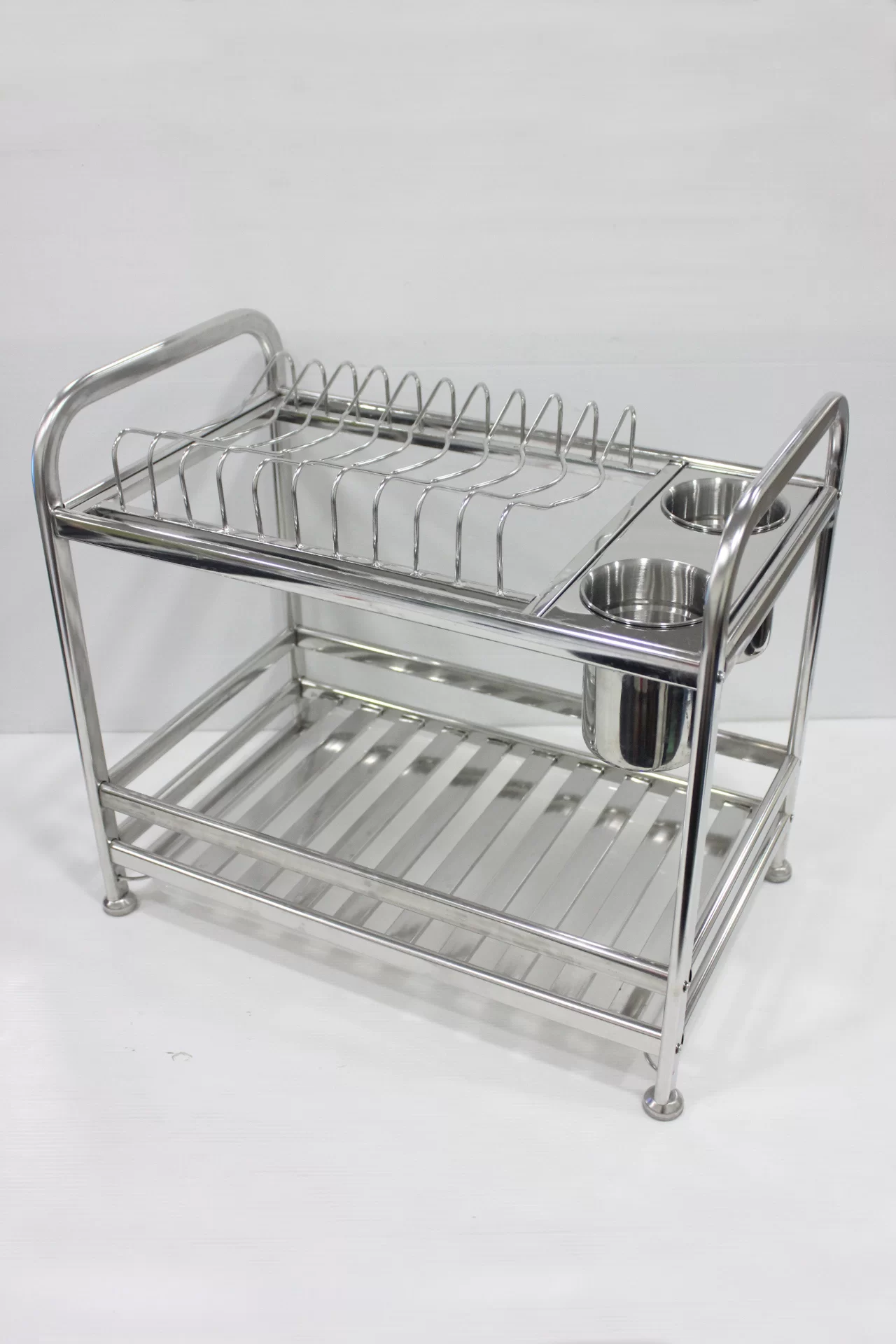 Dish rack small, stainless steel