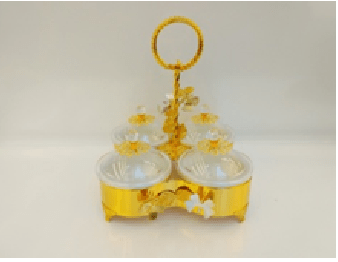 Candy tray Gold and silver TC2216-4