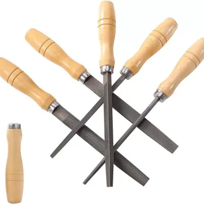 Stainless steel wooden handle flat needle