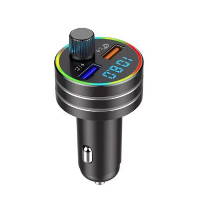 FM transmitter C1S USB, QC 3.0 Bluetooth 5.0, RGB, handsfree black